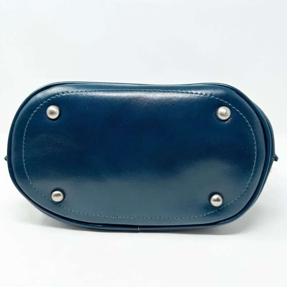 Patricia Nash Otavia Bucket Crossbody Bag Cutout Tooled‎ Tassel Carribean Blue